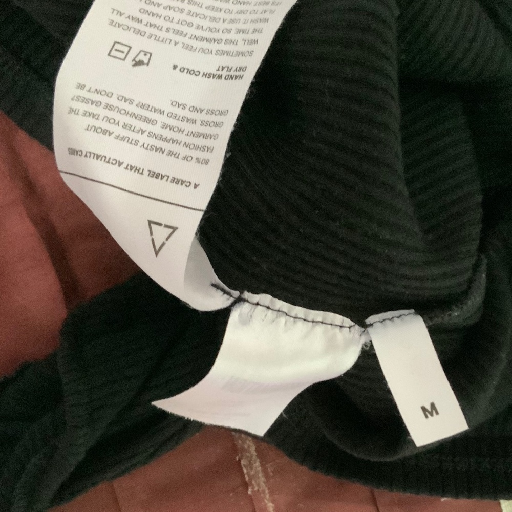 Reformation Black Off the Shoulder Slim Fit Minimalist Sweater Top Size Medium - Picture 7 of 8